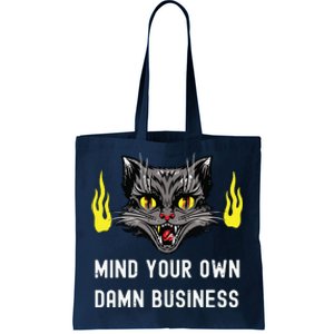 Cat Lady Harris Walz Waltz 2024 Mind Your Own Damn Business Tote Bag