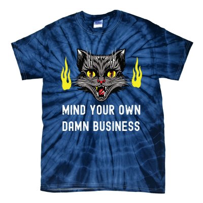 Cat Lady Harris Walz Waltz 2024 Mind Your Own Damn Business Tie-Dye T-Shirt