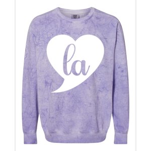 Comma La Heart Funny Great Gift Colorblast Crewneck Sweatshirt