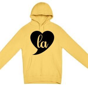 Comma La Heart Funny Great Gift Premium Pullover Hoodie