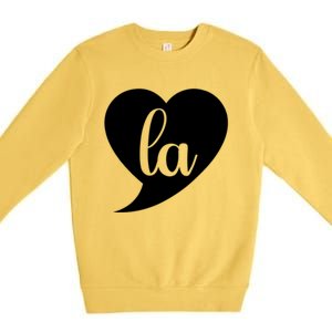 Comma La Heart Funny Great Gift Premium Crewneck Sweatshirt