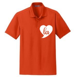 Comma La Heart Funny Great Gift Dry Zone Grid Polo