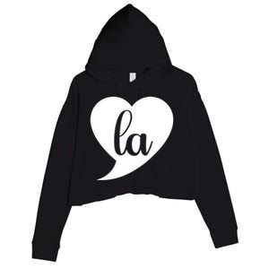 Comma La Heart Funny Great Gift Crop Fleece Hoodie