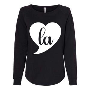 Comma La Heart Funny Great Gift Womens California Wash Sweatshirt