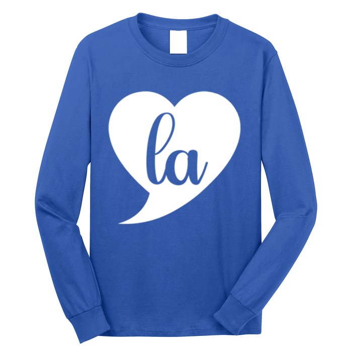 Comma La Heart Funny Great Gift Long Sleeve Shirt