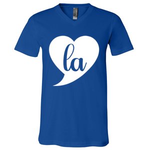 Comma La Heart Funny Great Gift V-Neck T-Shirt