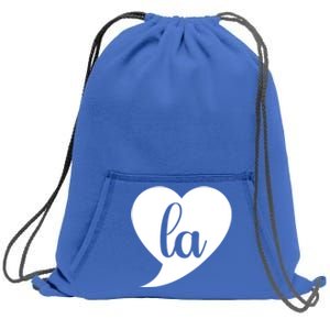 Comma La Heart Funny Great Gift Sweatshirt Cinch Pack Bag