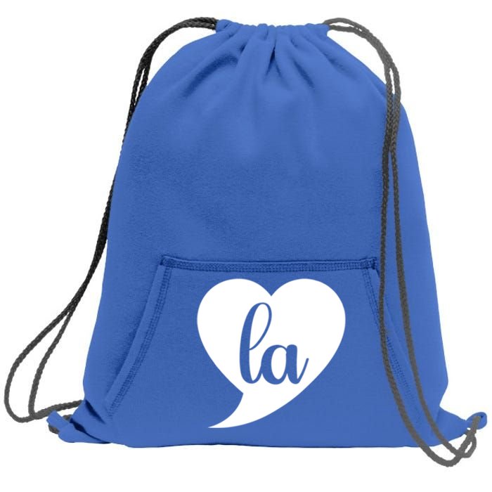 Comma La Heart Funny Great Gift Sweatshirt Cinch Pack Bag