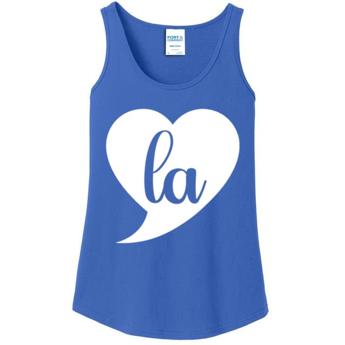 Comma La Heart Funny Great Gift Ladies Essential Tank