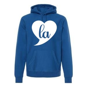 Comma La Heart Funny Great Gift Premium Hoodie