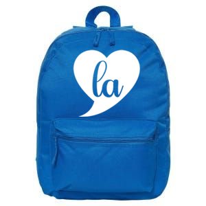 Comma La Heart Funny Great Gift 16 in Basic Backpack