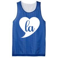 Comma La Heart Funny Great Gift Mesh Reversible Basketball Jersey Tank