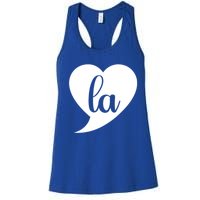 Comma La Heart Funny Great Gift Women's Racerback Tank