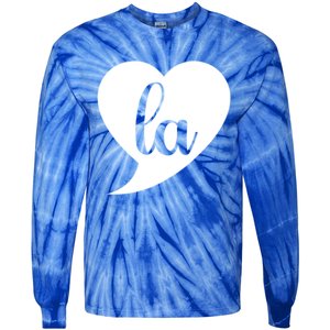 Comma La Heart Funny Great Gift Tie-Dye Long Sleeve Shirt