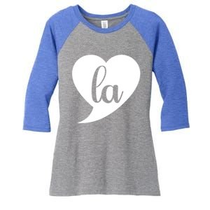 Comma La Heart Funny Great Gift Women's Tri-Blend 3/4-Sleeve Raglan Shirt