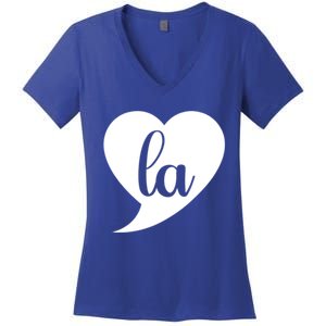 Comma La Heart Funny Great Gift Women's V-Neck T-Shirt