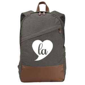 Comma La Heart Funny Great Gift Cotton Canvas Backpack