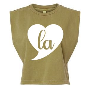 Comma La Heart Funny Great Gift Garment-Dyed Women's Muscle Tee