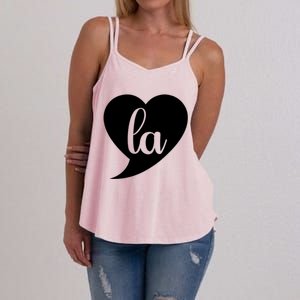 Comma La Heart Funny Great Gift Women's Strappy Tank