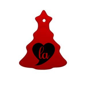 Comma La Heart Funny Great Gift Ceramic Tree Ornament