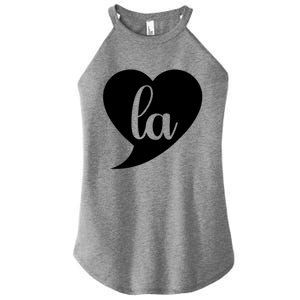 Comma La Heart Funny Great Gift Women's Perfect Tri Rocker Tank