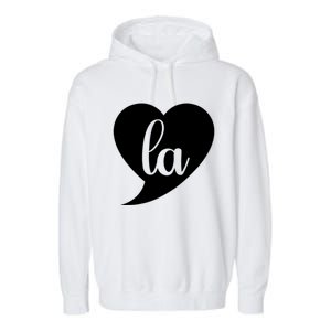 Comma La Heart Funny Great Gift Garment-Dyed Fleece Hoodie