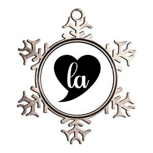 Comma La Heart Funny Great Gift Metallic Star Ornament