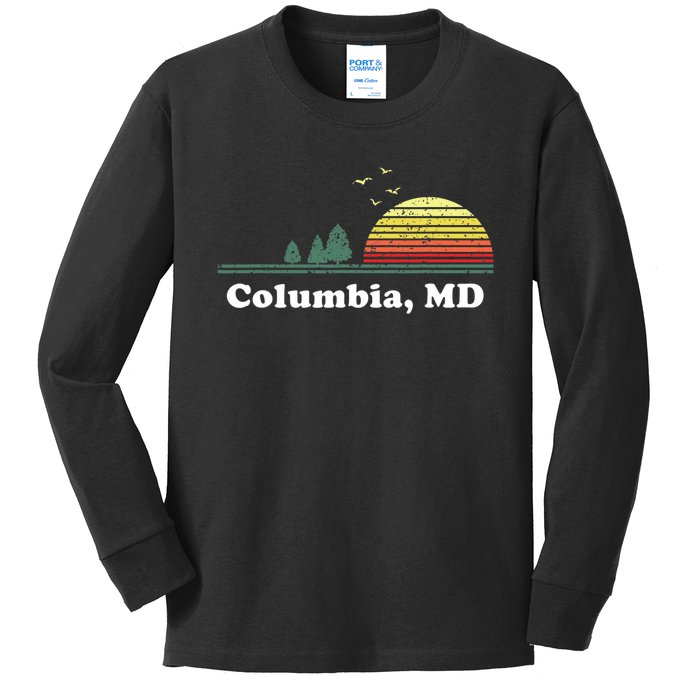 Columbia Louisiana Home Souvenir Print Kids Long Sleeve Shirt