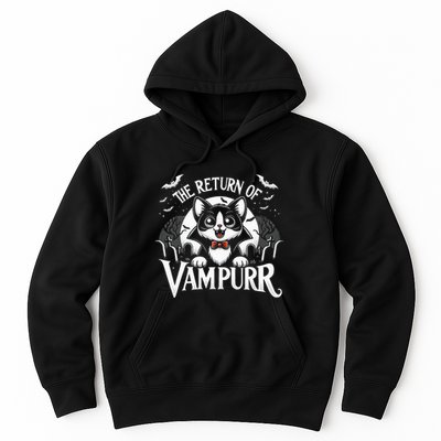 Cat Lover Halloween Funny Cute The Return of Vampurr Hoodie