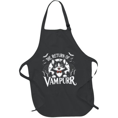 Cat Lover Halloween Funny Cute The Return of Vampurr Apron