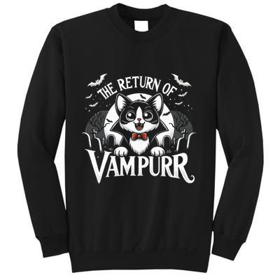 Cat Lover Halloween Funny Cute The Return of Vampurr Sweatshirt