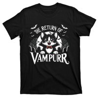 Cat Lover Halloween Funny Cute The Return of Vampurr T-Shirt