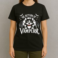 Cat Lover Halloween Funny Cute The Return of Vampurr T-Shirt