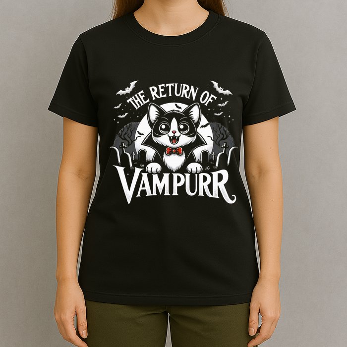 Cat Lover Halloween Funny Cute The Return of Vampurr T-Shirt