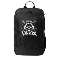 Cat Lover Halloween Funny Cute The Return of Vampurr City Backpack