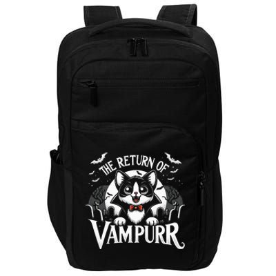 Cat Lover Halloween Funny Cute The Return of Vampurr Impact Tech Backpack