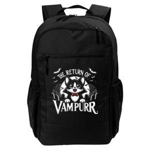 Cat Lover Halloween Funny Cute The Return of Vampurr Daily Commute Backpack