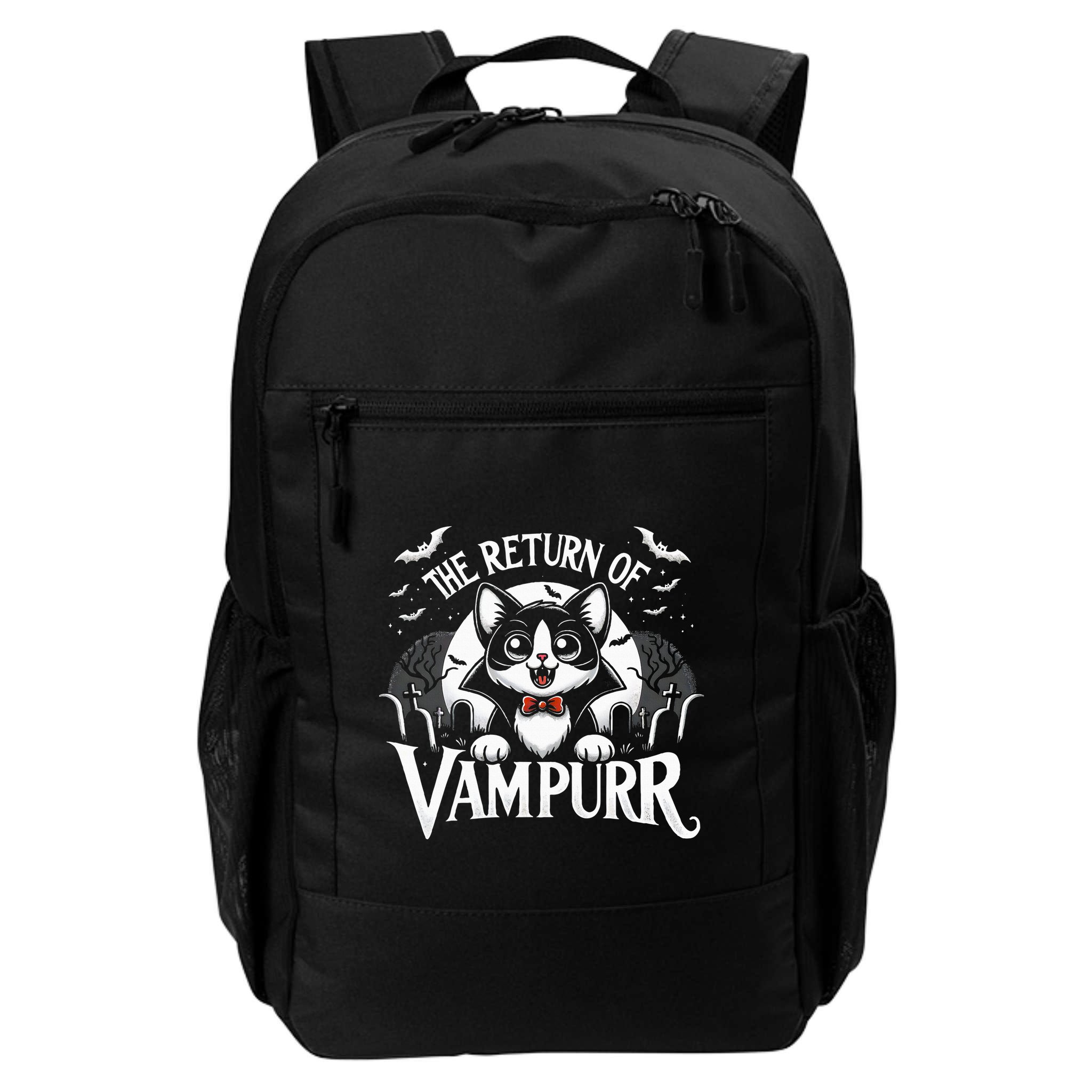 Cat Lover Halloween Funny Cute The Return of Vampurr Backpack