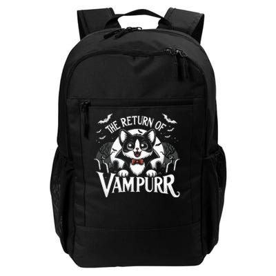 Cat Lover Halloween Funny Cute The Return of Vampurr Daily Commute Backpack