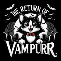 Cat Lover Halloween Funny Cute The Return of Vampurr Bucket Hat