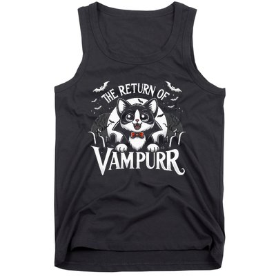 Cat Lover Halloween Funny Cute The Return of Vampurr Tank Top