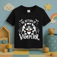 Cat Lover Halloween Funny Cute The Return of Vampurr Toddler T-Shirt