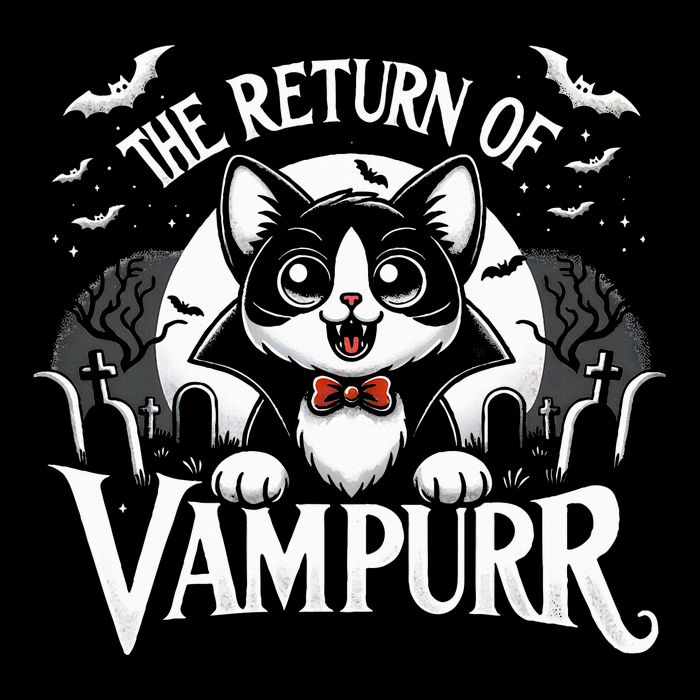 Cat Lover Halloween Funny Cute The Return of Vampurr Toddler T-Shirt