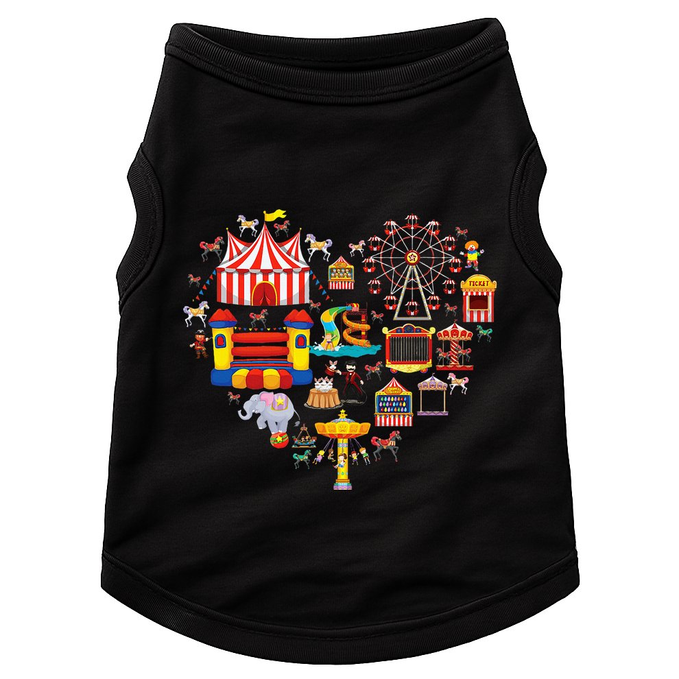 Circus Love Heart Ringmaster Party Circus Doggie Tank