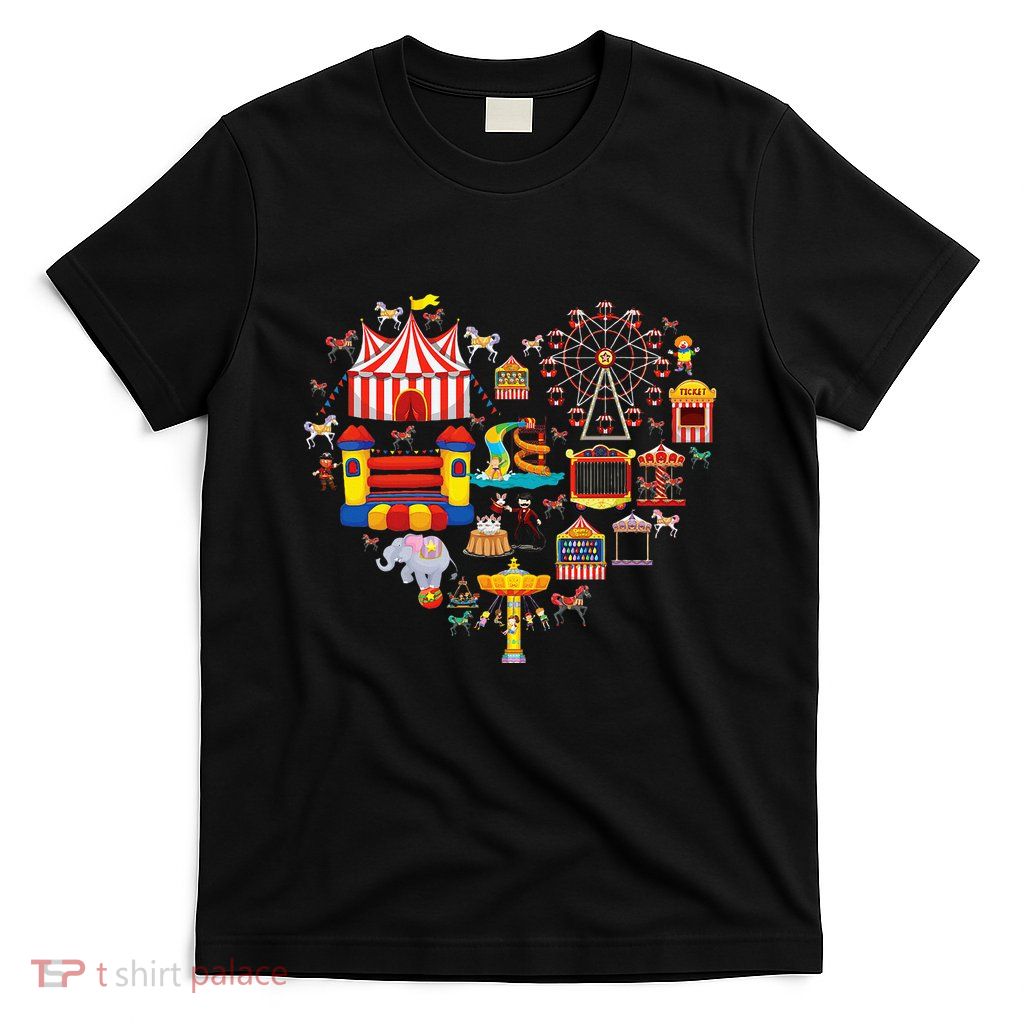 Circus Love Heart Ringmaster Party Circus T-Shirt