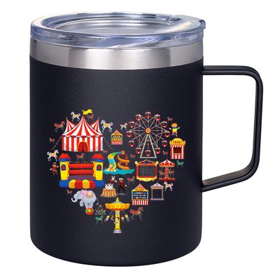 Circus Love Heart Ringmaster Party Circus 12oz Stainless Steel Coffee Mug