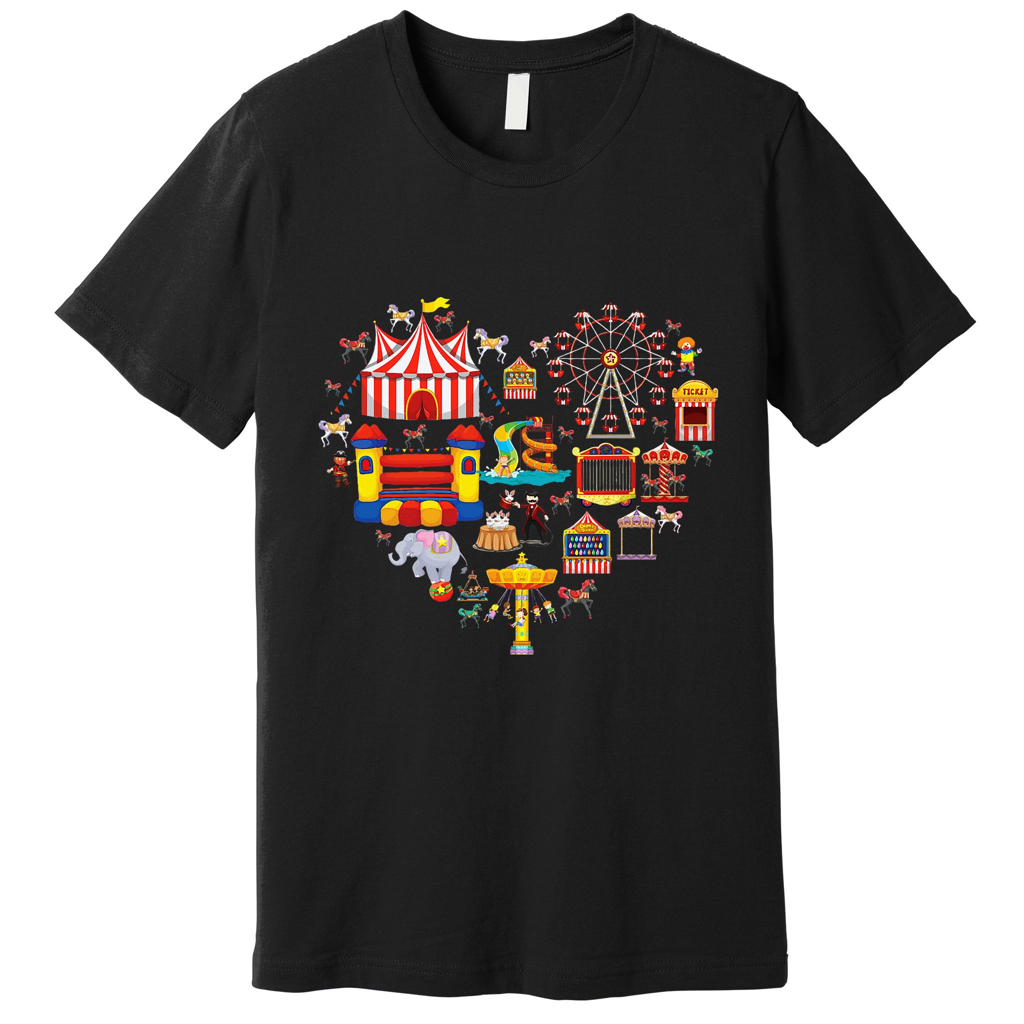 Circus Love Heart Ringmaster Party Circus Premium T-Shirt