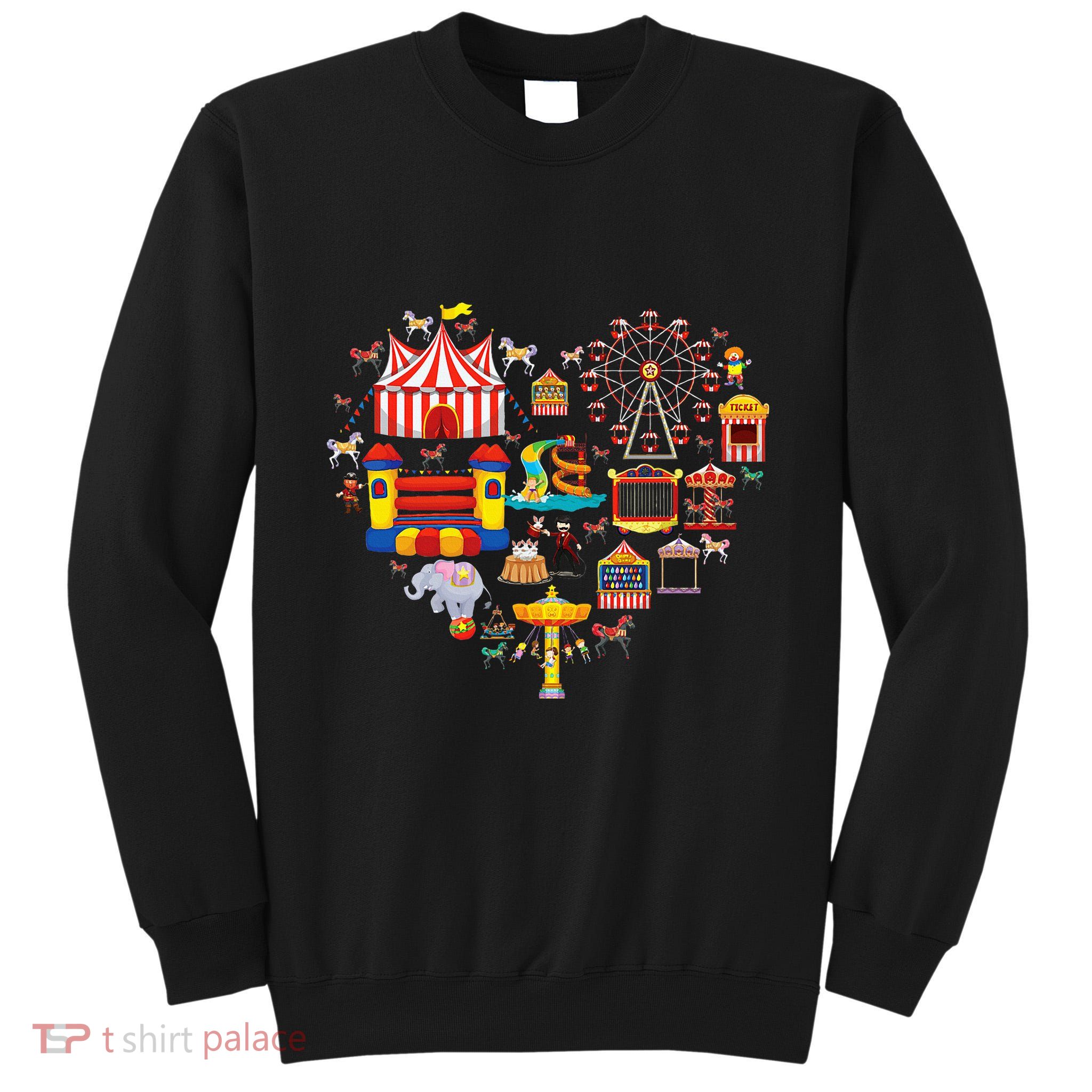 Circus Love Heart Ringmaster Party Circus Tall Sweatshirt