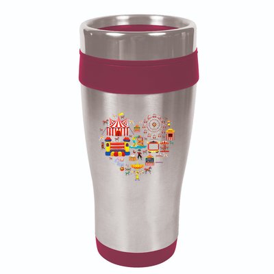 Circus Love Heart Ringmaster Party Circus 16oz Travel Tumbler