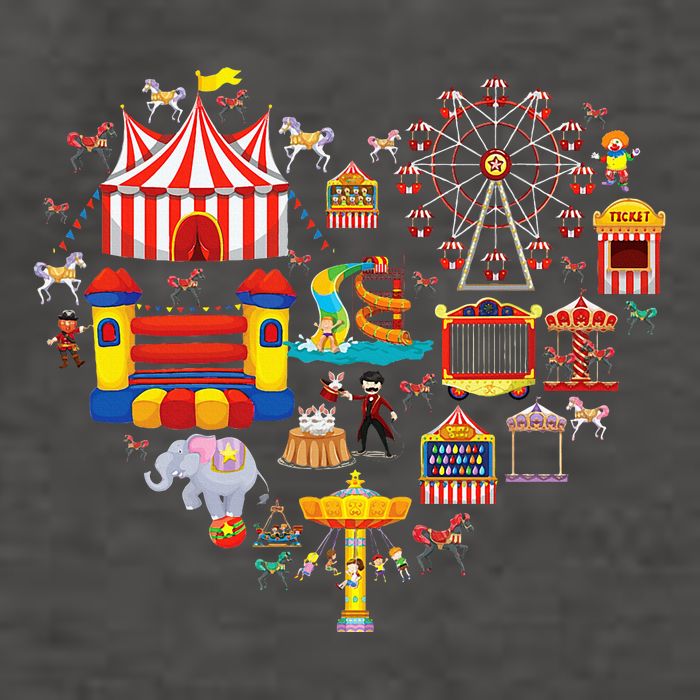 Circus Love Heart Ringmaster Party Circus Vector Backpack